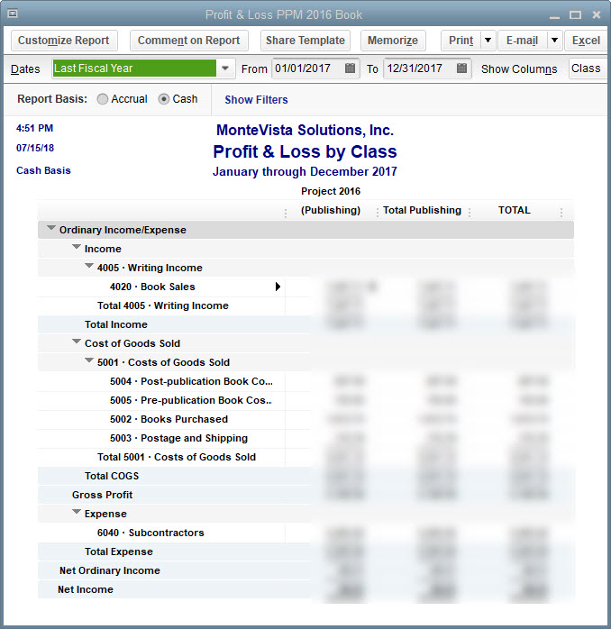 analyzing profit and loss with quickbooks classes bonnie biafore difference between income statement meralco financial 2018